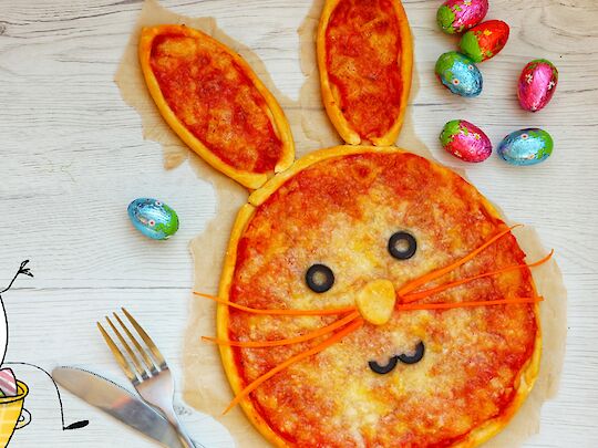 Hasen-Pizza | Kinder-Rezepte zu Ostern